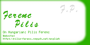 ferenc pilis business card